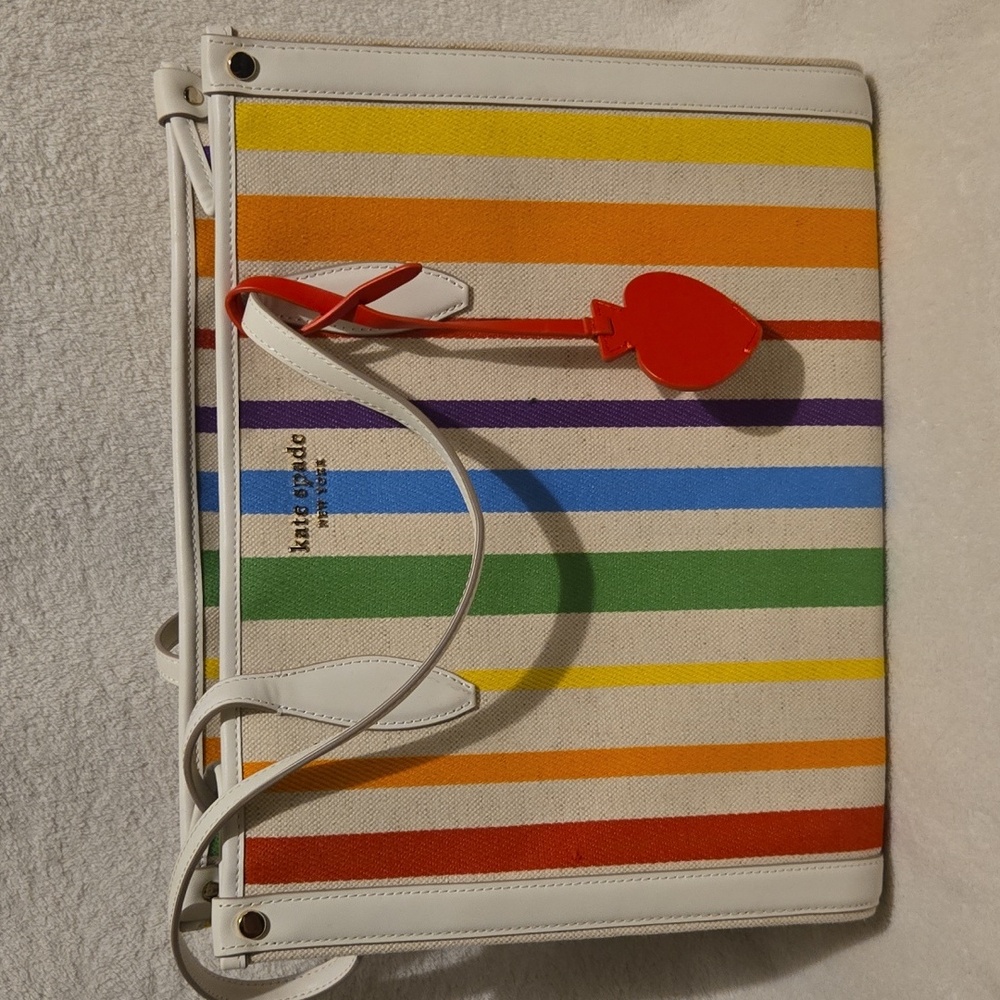 Colorful Striped Tote Bag USED ONCE